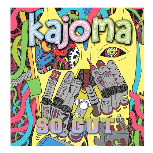 Robot illustration with the title 'cover album'