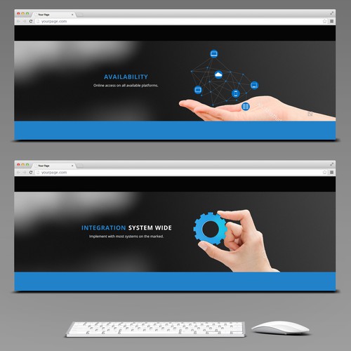 Integration design with the title 'Website Banner Design'