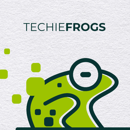 Frog logo with the title 'Techiefrogs'