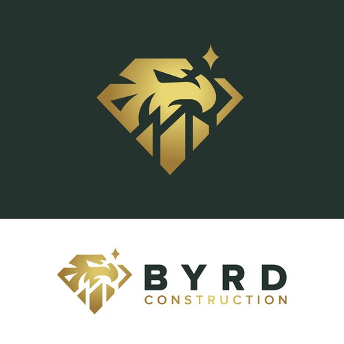 American logo with the title 'Eagle Diamond Real Estate Logo'