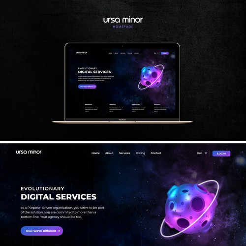 Internet website with the title 'URSA MINOR'