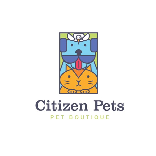 Pet shop design with the title 'Logo design for a bet boutuque.'