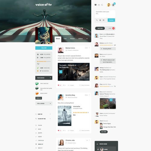 TV design with the title 'Social Tv'