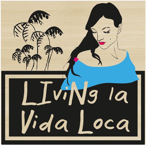 Wood artwork with the title 'Cute illustration for a Wood Box'