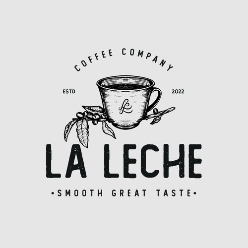 Coffee shop design with the title 'La Leche'