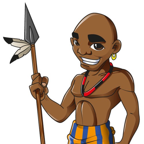 African artwork with the title 'Character for mobile game'