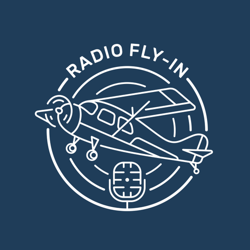 Microphone logo with the title 'Radio Fly-In Logo'