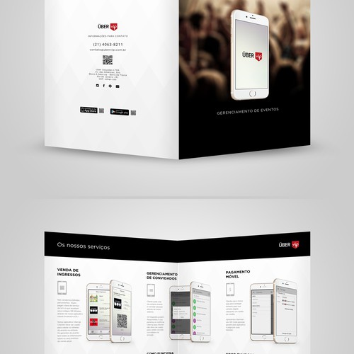 Whitespace design with the title 'NEW! Ubervip Services Brochure'