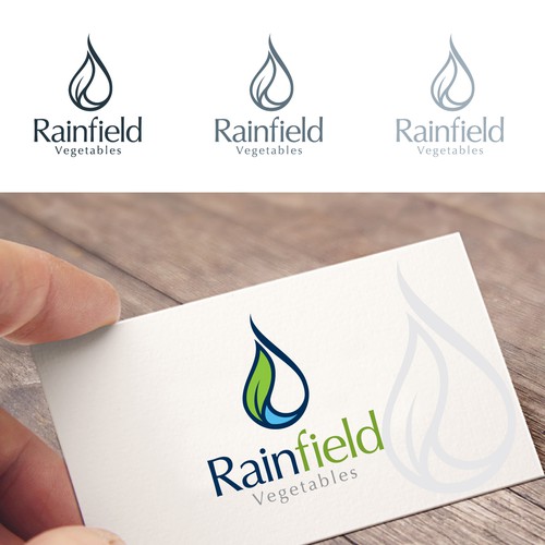 Rain logo with the title 'Grow and sell vegetables'