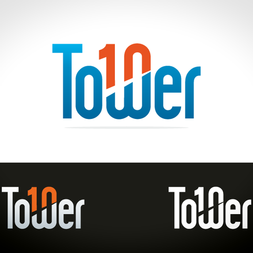 Web design logo with the title 'Tower10 logo design'
