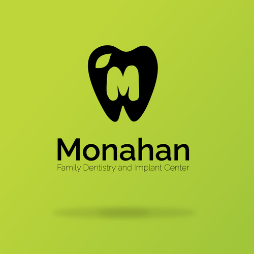 Implant logo with the title 'Monahan Family - Dentistry and Implant Center - Logo design'