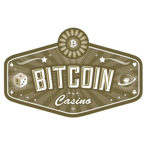 Las Vegas logo with the title 'Bitcoin Casino Logo'