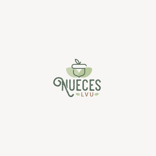Vegetarian logo with the title 'Nueces logo'