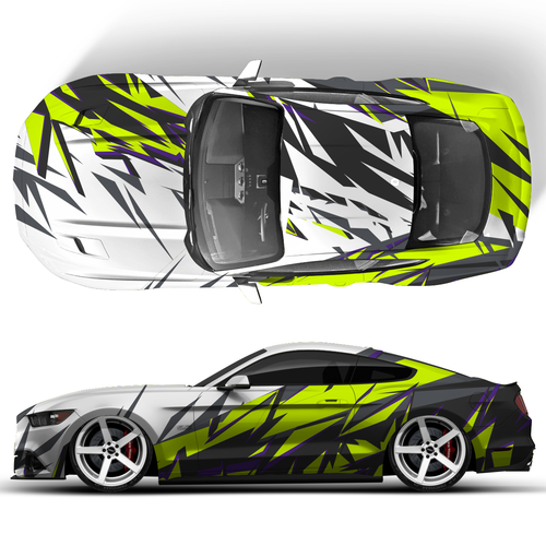 Fractal design with the title 'Mustang GT Wrap Design'