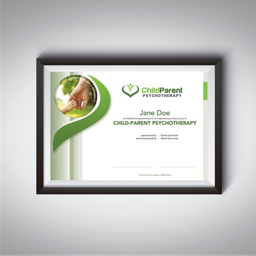 Certificate design with the title 'Certificate'