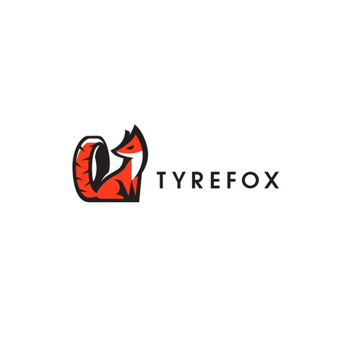 Car service logo with the title 'TyreFox'