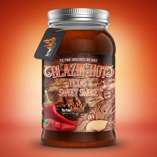 Barbeque packaging with the title 'Design concept for a BBQ sauce'