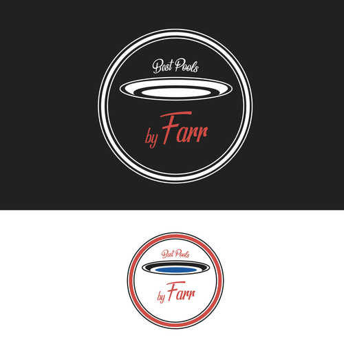 Swimming pool design with the title 'Best Pools by Farr'