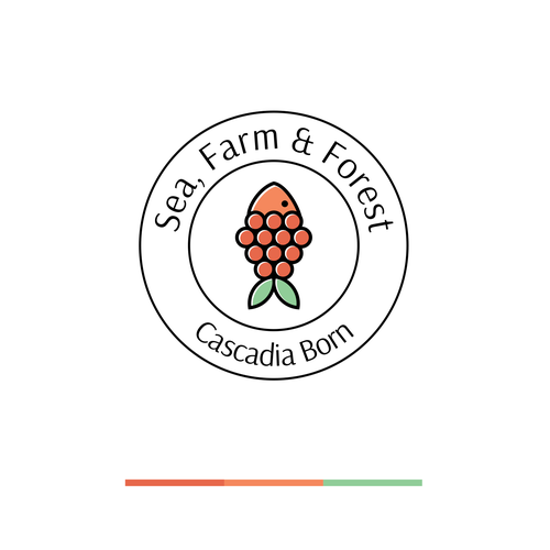 Seafood design with the title 'Berryfish'