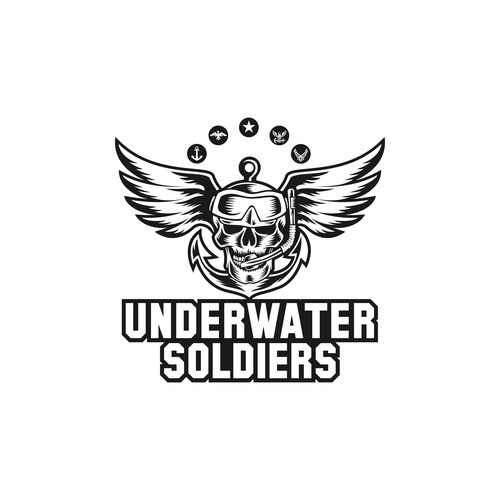 Artwork logo with the title 'UNDERWATER SOLDIERS'