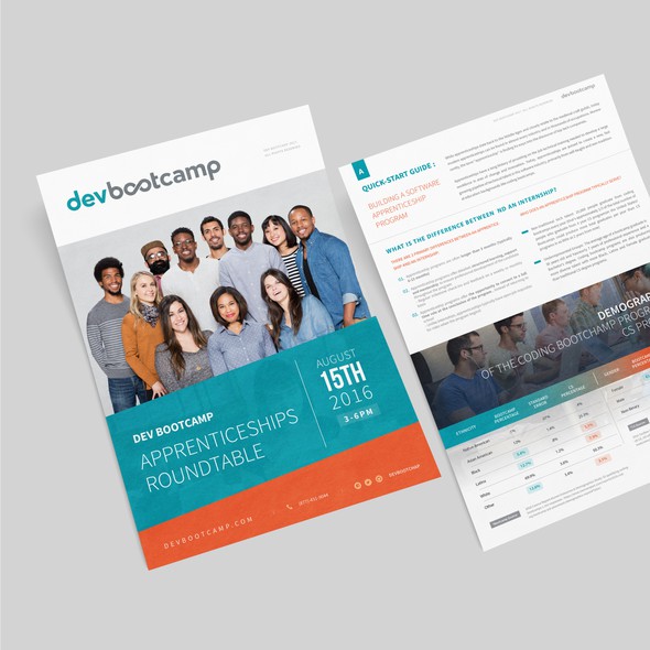 Tosca design with the title 'Devbootcamp Brochure Previw'