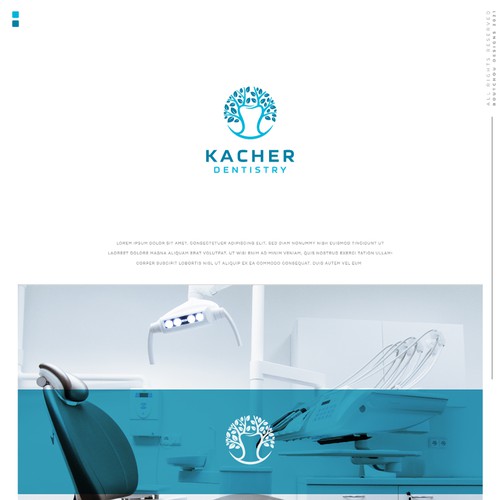 Teeth logo with the title 'Dentistry logo design'