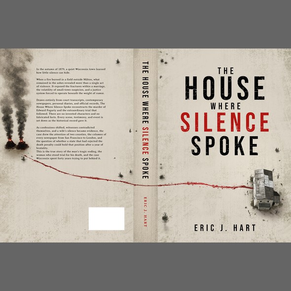 Drawing book cover with the title 'The House Where Silence Spoke '