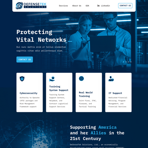 IT website with the title 'Web Design for IT Company'