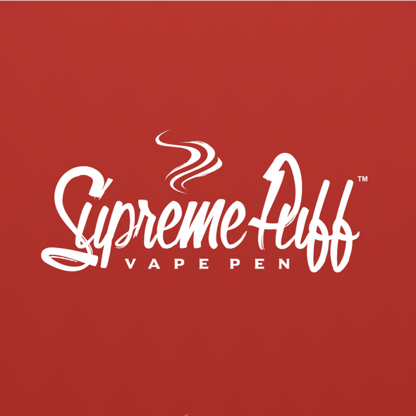 Supreme logo with the title 'Supreme Puff Logo Design'