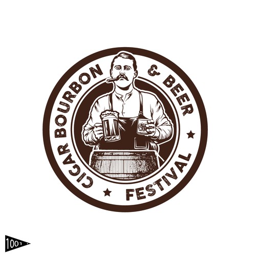 Festival logo with the title 'CIGAR, BOURBON & BEER FESTIVAL '