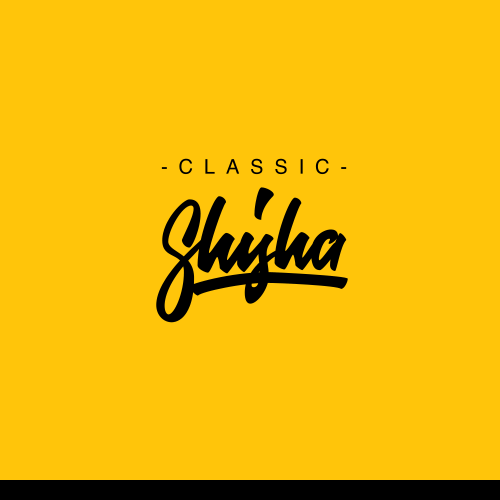 Brush pen design with the title 'Classic Shisha'