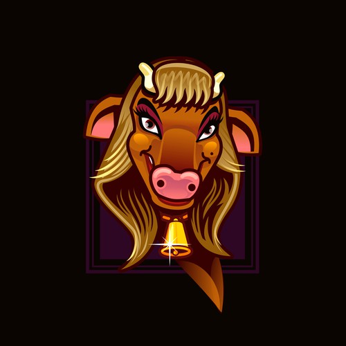 Vector illustration with the title 'Most Interesting Cow In The World'