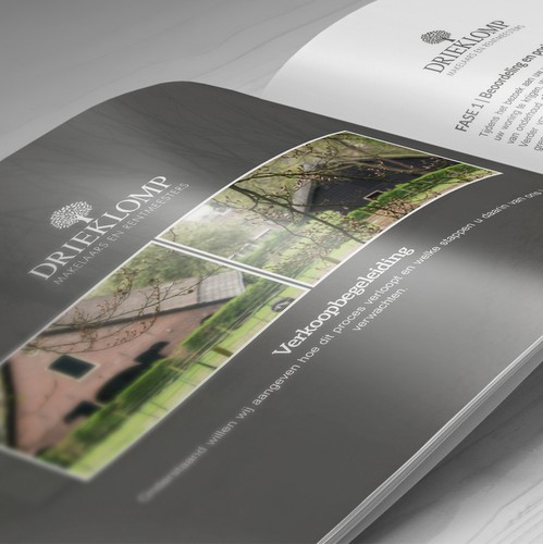 Catalogue design with the title 'Modern Booklet for Drieklomp'