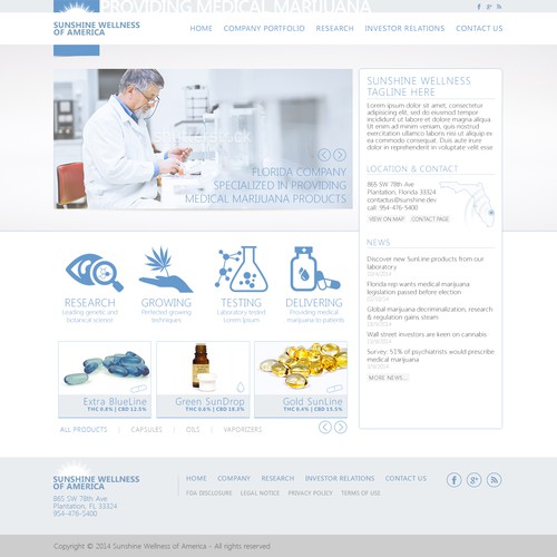 Health website with the title 'For Medical Marijuana in Florida'