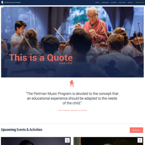 NYC design with the title 'Perlman Music Program'