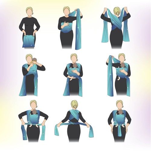 Baby artwork with the title 'Design pamphlet illustration '