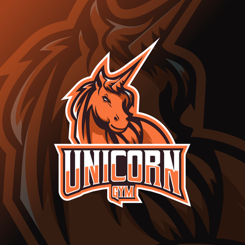 Esports logo with the title 'Unicorn Gym'