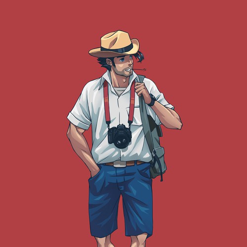 Illustration artwork with the title 'globetrettor'