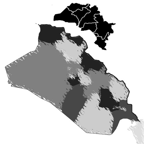 Filter design with the title 'Iraq - A state in flux'