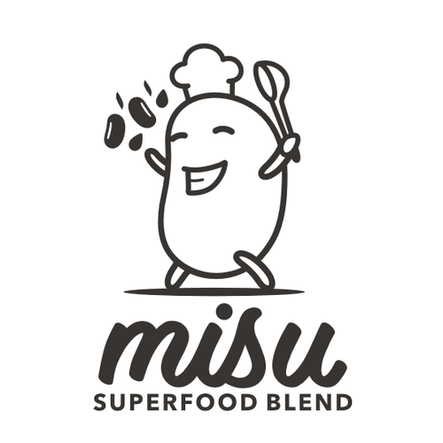 Bean logo with the title 'Misu Superfood Blend'