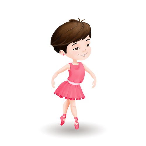 Little girl design with the title 'Little ballerina'