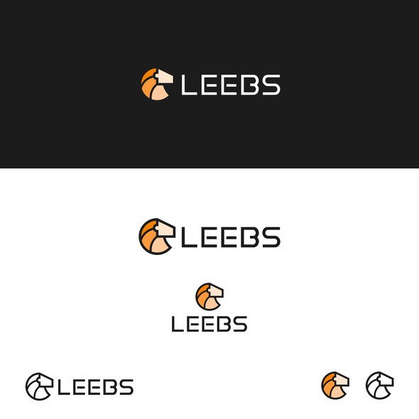 Abstract lion logo with the title 'leebs'