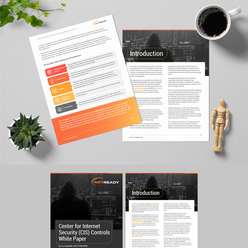 White paper design with the title 'Cyber Security Whitepaper Design'