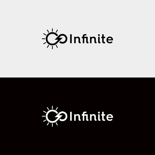 Solar company logo with the title 'Infinite logo'