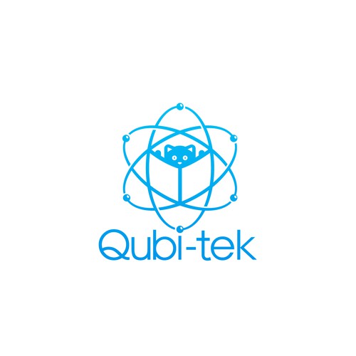 Atom design with the title 'qubi-tek'