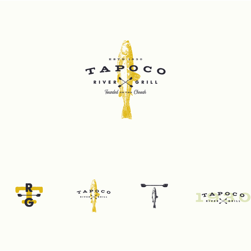 Restaurant logo with the title 'Tapoco River Grill'