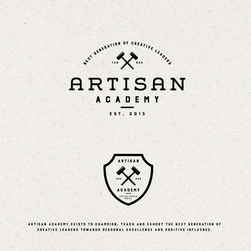 NGO logo with the title 'Logo design for Artisan Academy'
