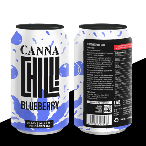 Cannabis label with the title 'Canna Chill Beverage'