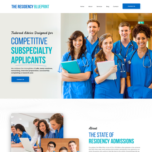 Corporate website with the title 'Medical Consultancy Website Design'
