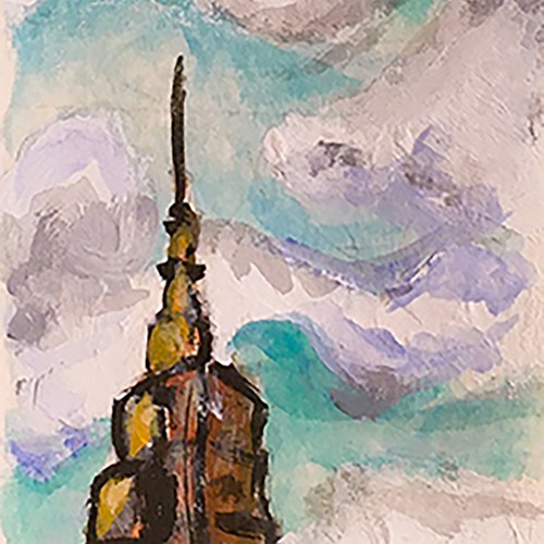 Ink artwork with the title 'Watercolor '